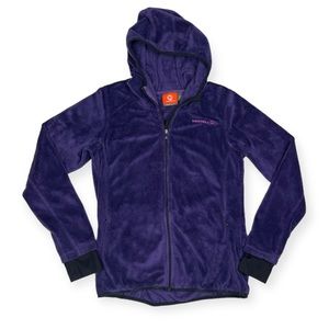 Merrell Women’s Purple Full Zip High Pile Fleece Hooded Sweater Size M